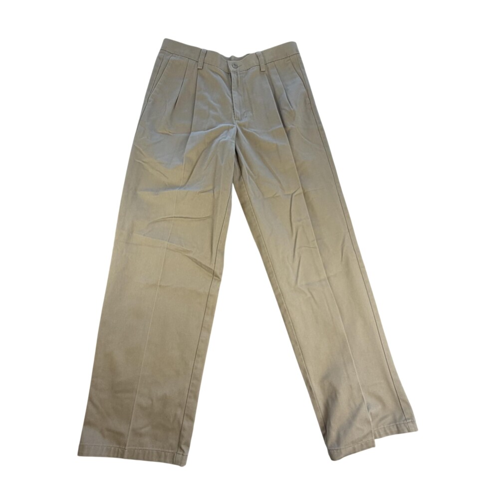 Dockers Pants Mens FITS 32x31 Khaki Classic Fit Pleated Twill Chino Workwear